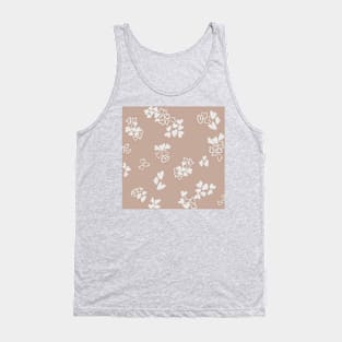 Hand-Drawn Hearts Orange and White Tank Top